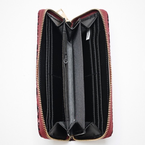 Red leopard print wallet - Picture 4 of 4